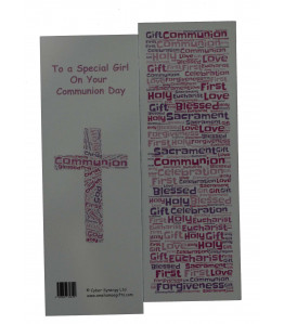 Girls First Communion Bookmark - Gorgeous 1st Holy Communion Double Sided Bookmark  - Ideal Keepsake Gift