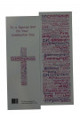 Girls First Communion Bookmark & White Single Decade Rosary Set - Gorgeous 1st Holy Communion Double Sided Bookmark and Mini Rosary Set - Ideal Keepsake Gift