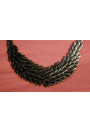 Black / Grey Feather Necklace & Earrings Set