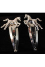 Girls Silver Horse Clips