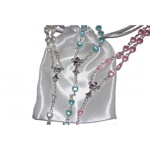 Beautiful Heart Rosary Beads Girls or Boys Perfect First Rosary Communion or Confirmation Present