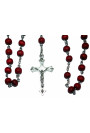 Our Lady Rosary Red Wooden Rose Scented Beads in Plastic Gift Box